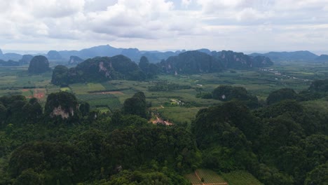 krabi ao nang ao luek landscape with limestone cliffs and karsts, south thailand