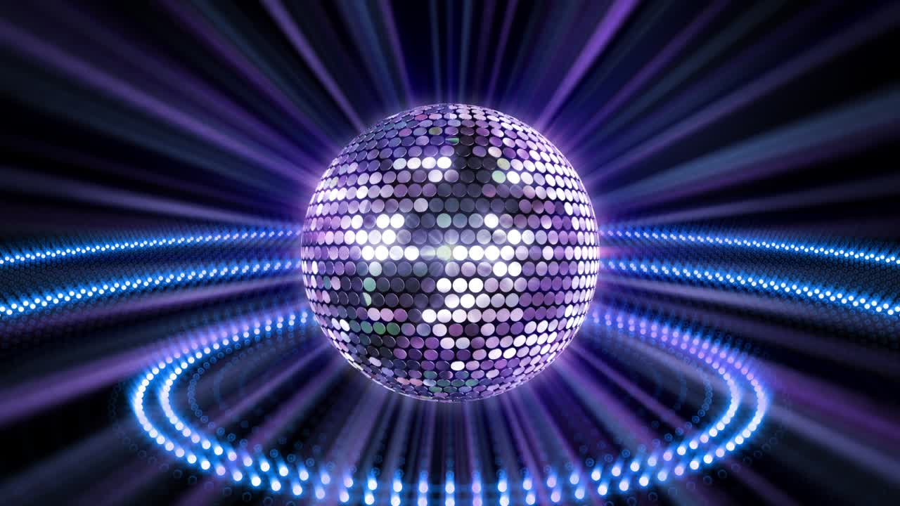 bola de espejo disco luces club de baile fiesta brillo de fondo