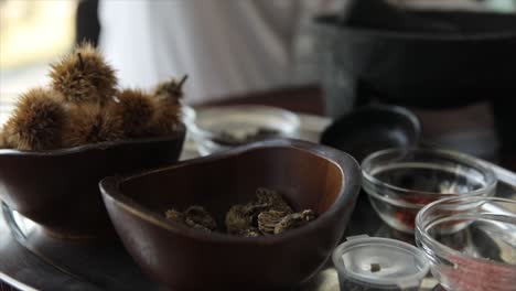 chef preparing food with spices and ingredients