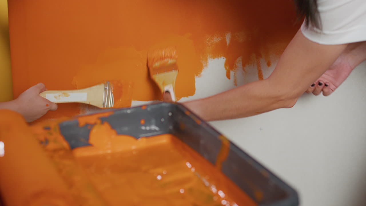 Painting a Wall Orange