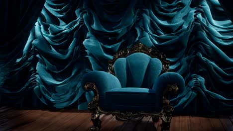 luxurious-theater-curtain-stage-with-chair