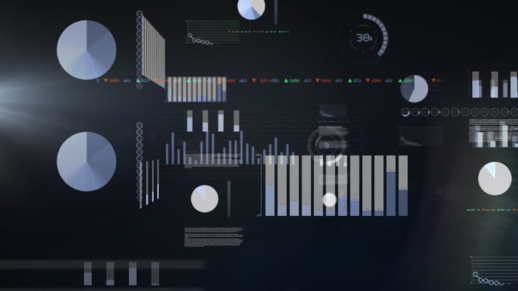 Animation of statistics and data processing