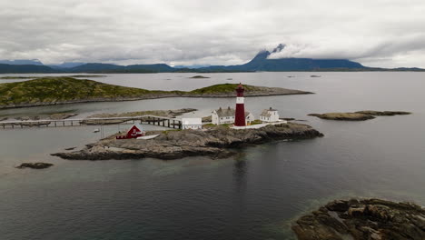 tranoy lighthouse in hamaroy municipality, nordland county, norway