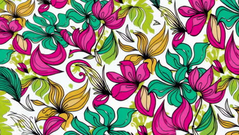 vibrant tropical floral pattern