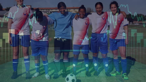 animación del procesamiento de datos sobre diversos jugadores de fútbol