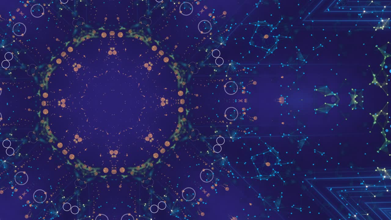 추상적인 마법 패턴을 회전시키고, 빠르게 루프를 고, 빛을 내며, 다채로운 패턴 요소를 변경합니다.