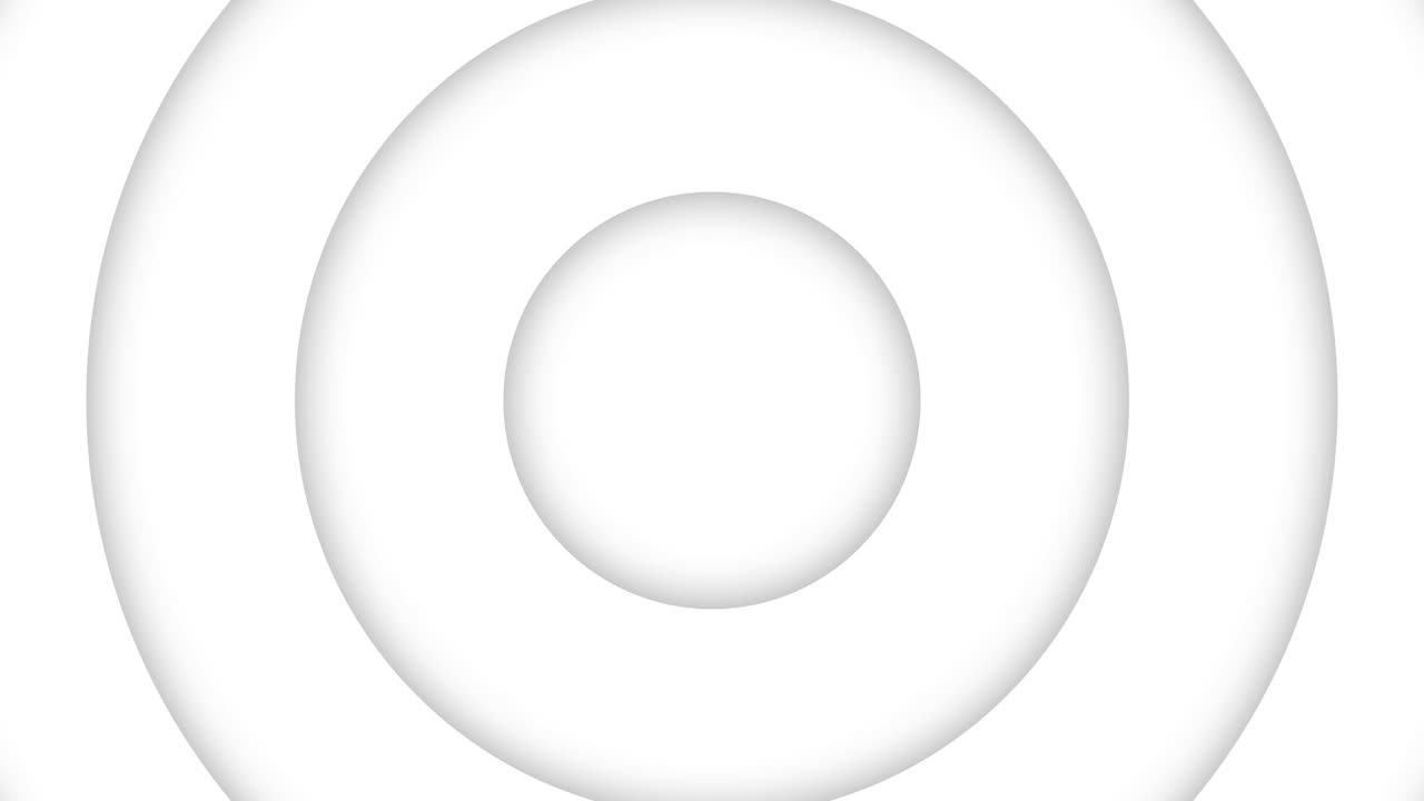 el círculo blanco del papel de arte de la onda de movimiento de bucle. vídeo de fondo abstracto bucle sin costuras.