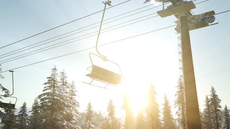 empty ski lift