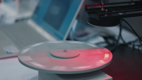 laboratory rotary device with red light