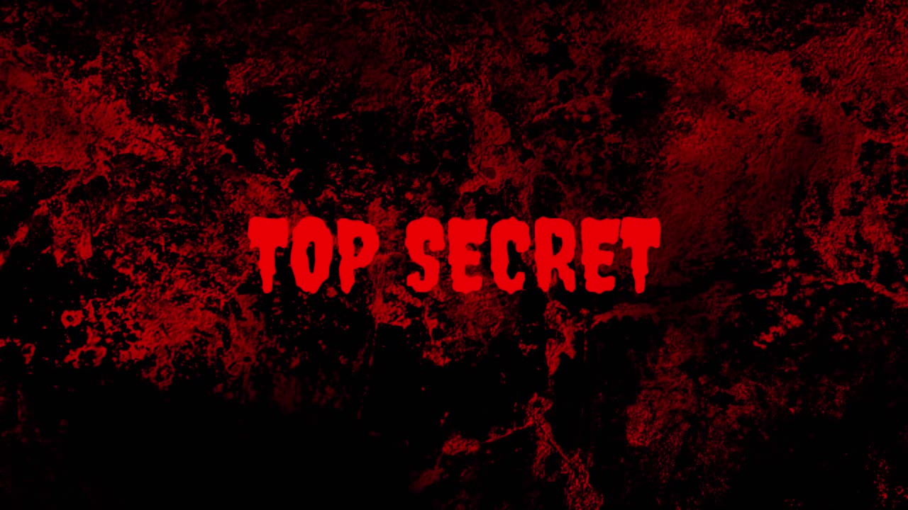 Testo Top Secret rosso tremolante su sfondo grunge