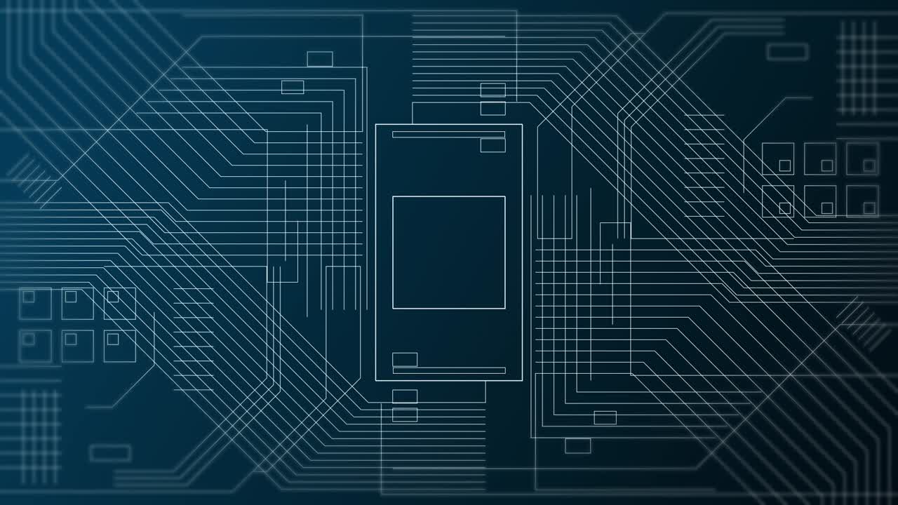 Grid of lines zoom out on dark cyber background