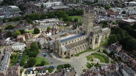 Aerial view of Worcester Cathedral