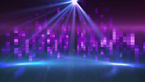 animación de luces azules y púrpuras en el lugar de los clubes