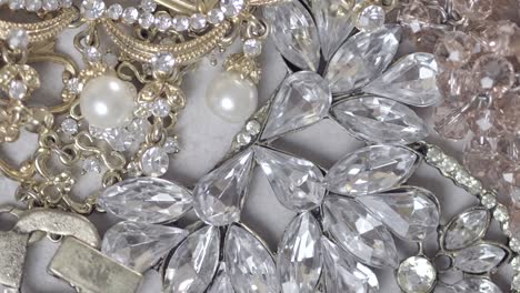 beautiful fashion and vintage jewelry with precious shiny stones, pearls and diamonds for women