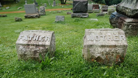 mother and father grave markers