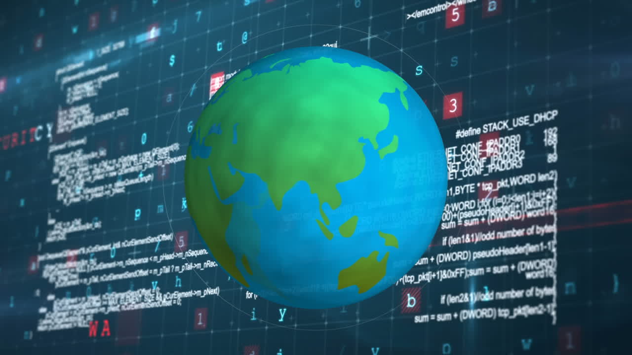 composição digital de um ataque cibernético global