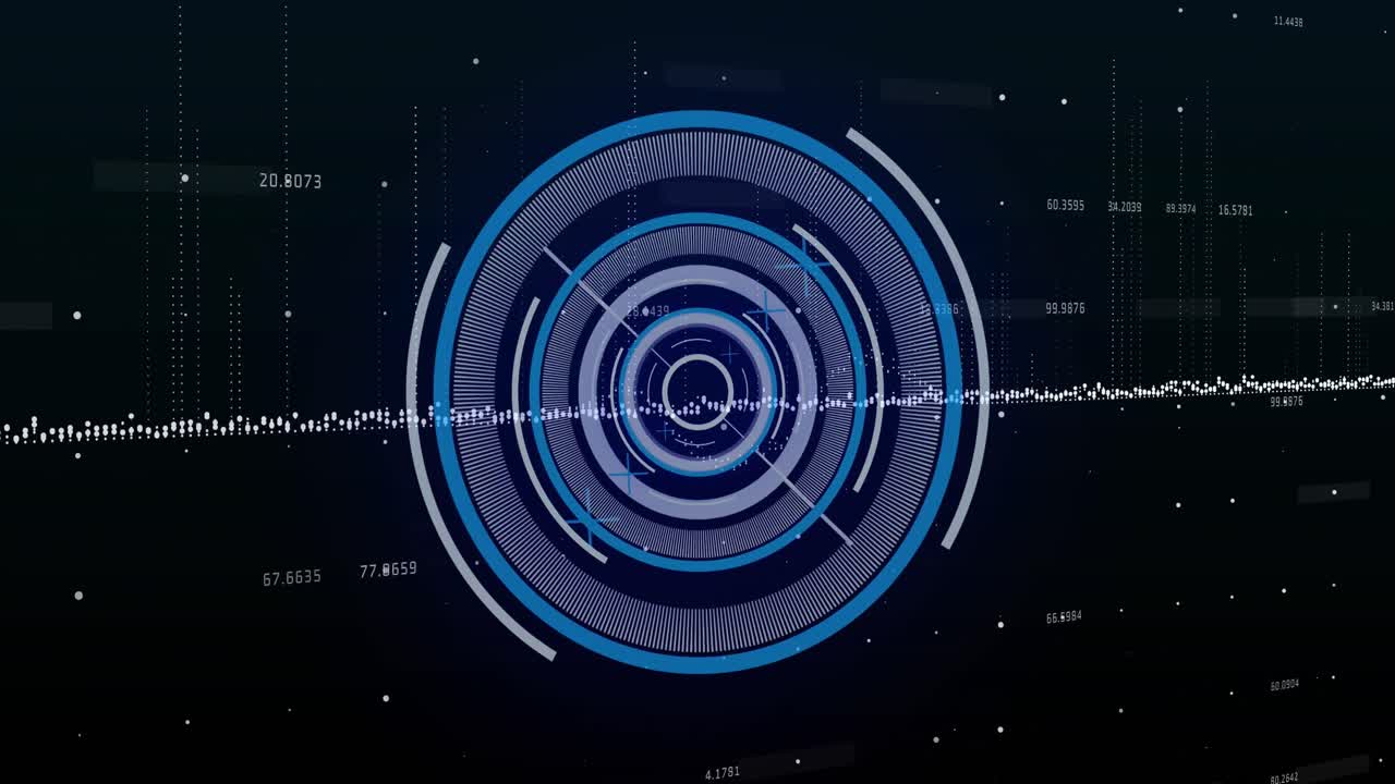 범위 스캐닝과 재무 데이터 처리의 애니메이션