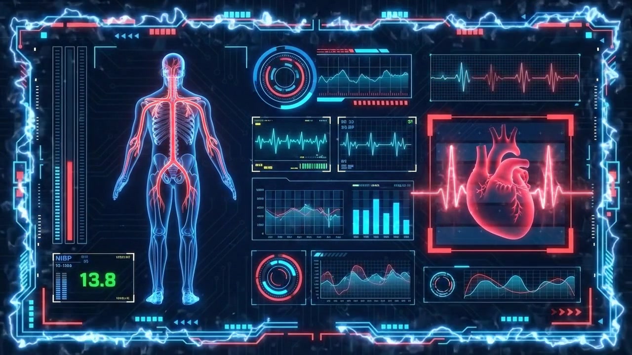 Digital medical scan of human torso anatomy