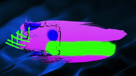 animación de formas abstractas coloridas en movimiento en el espacio digital