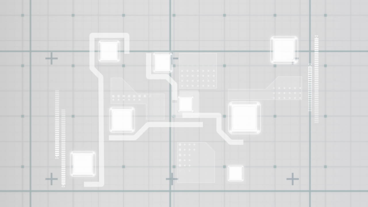 회색 배경 위의 연결 네트워크의 애니메이션