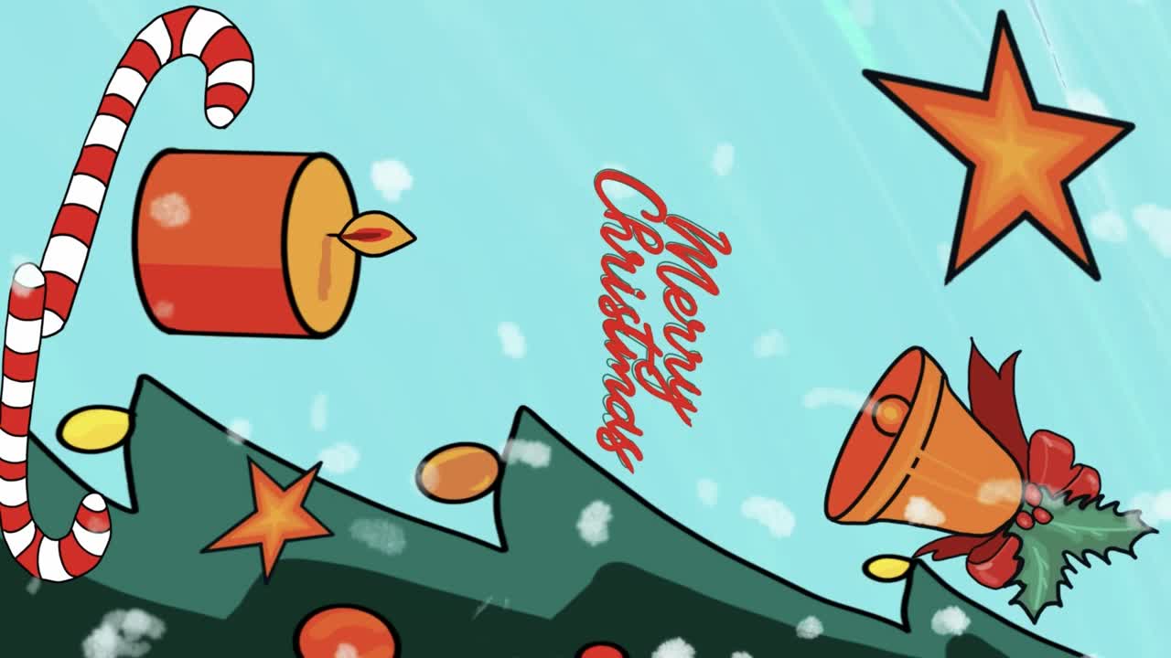 Vídeo vertical, animação 2D de saudações, Feliz Natal, festividades