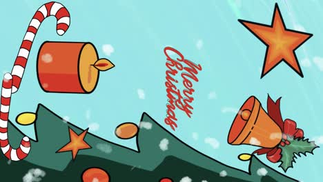 Vertikale-Video-2D-Animationsgrüße,-Frohe-Weihnachten,-Feiertage-Festlich