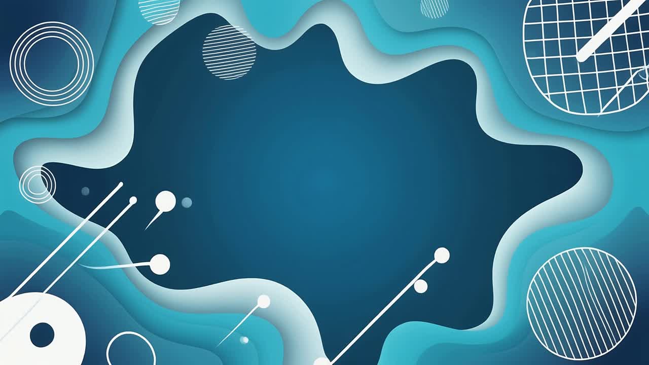 Dynamic Abstract Blue Background with Moving Geometric Shapes