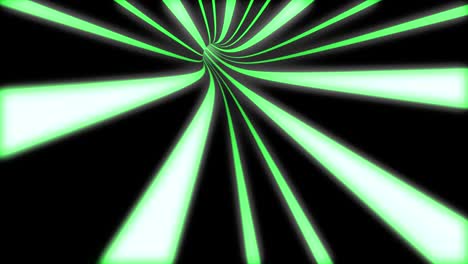 abstracto líneas verdes brillantes túnel
