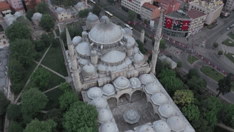 vista aérea de la mezquita de sehzade en estambul. imágenes en 4k en turquía