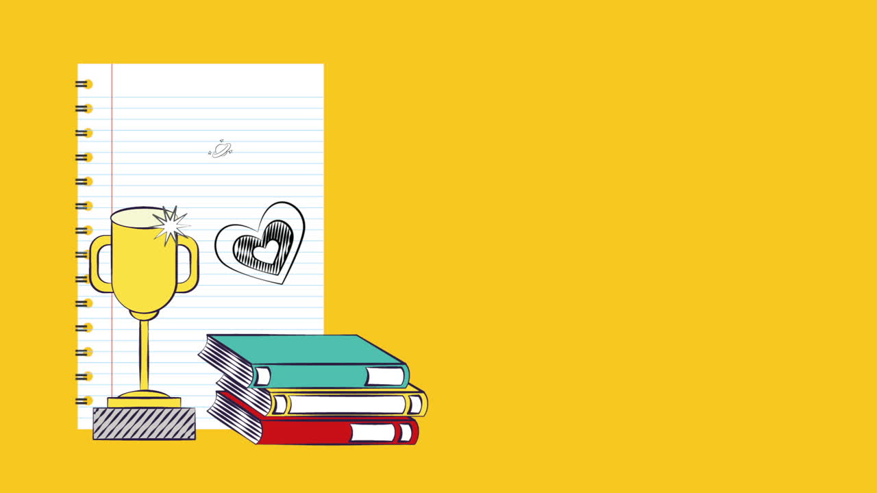 Back to school video animation hd
