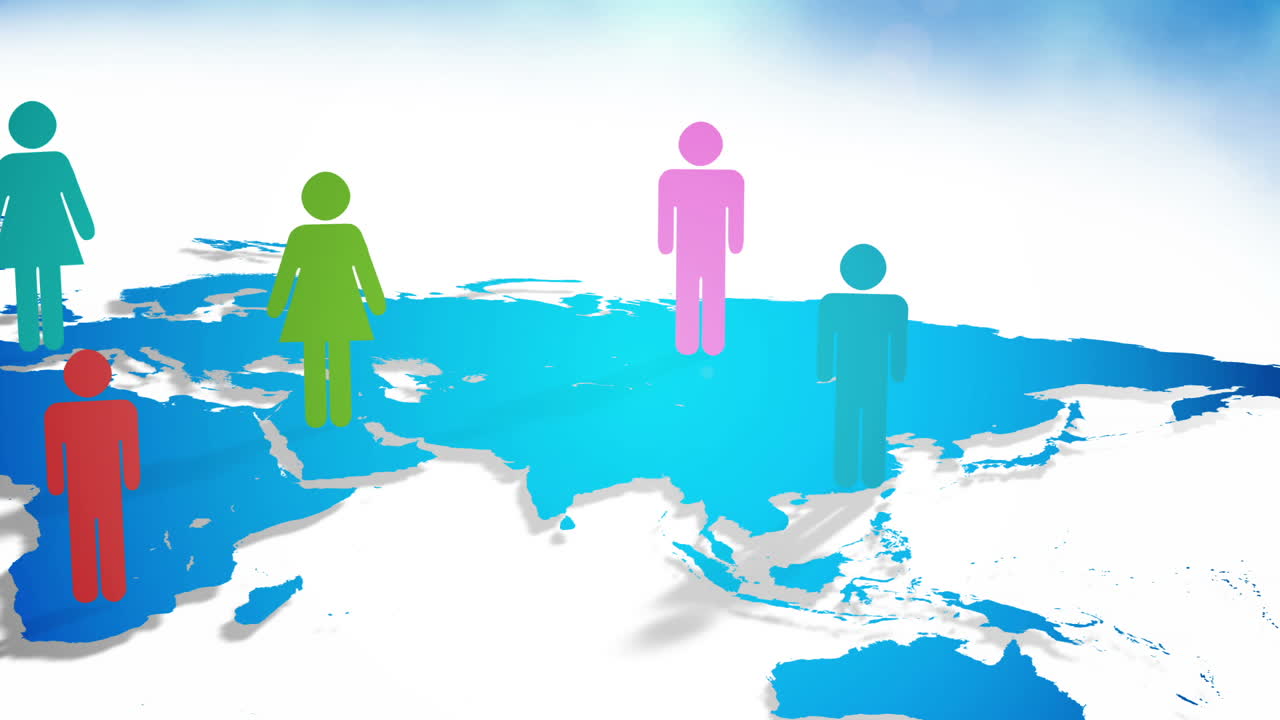 세계 지도에 등장하는 인물 아이콘