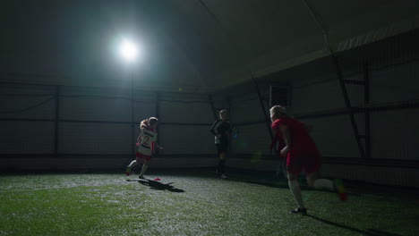 girls indoor soccer practice