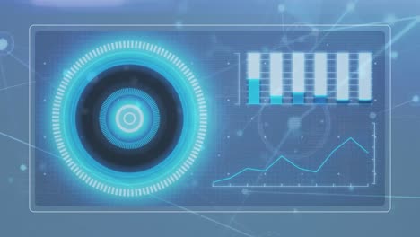 animación de la red de conexiones a través del procesamiento de datos