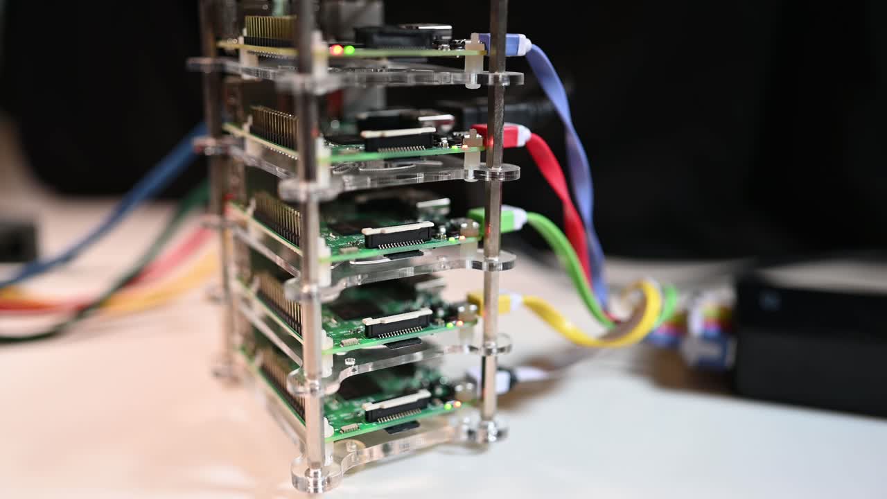 clúster de supercomputación de frambuesa pi