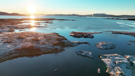 scenic sunrise over thingvellir national park in south iceland