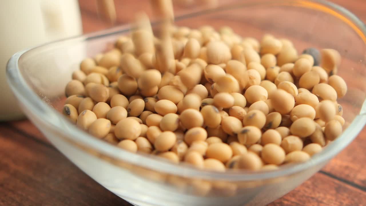 Soybeans in a Glass Bowl