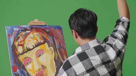 artist painting a portrait