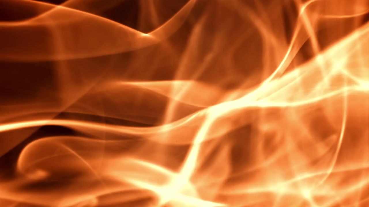 Fumo astratto arancione e giallo che scorre su sfondo nero
