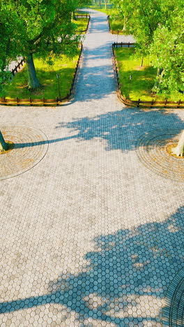 stone path through a park