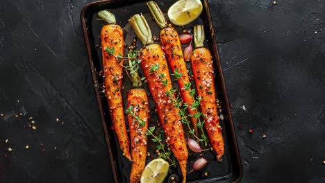 Roasted-Carrots-with-Thyme,-Garlic,-Lemon,-and-Honey