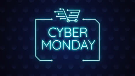 Eine-Animation-Eines-Cyber-Monday-Sale-Hintergrunds-Im-Neonstil