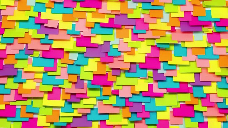 Sfondo di Post-it colorati.