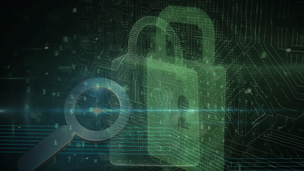 animación del candado digital y procesamiento de datos