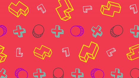 el diseño de memphis abstracto fondo animado