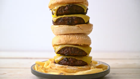 hamburger-or-beef-burgers-with-cheese---unhealthy-food-style