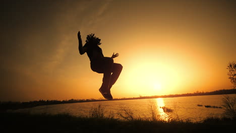 sunset acrobatics