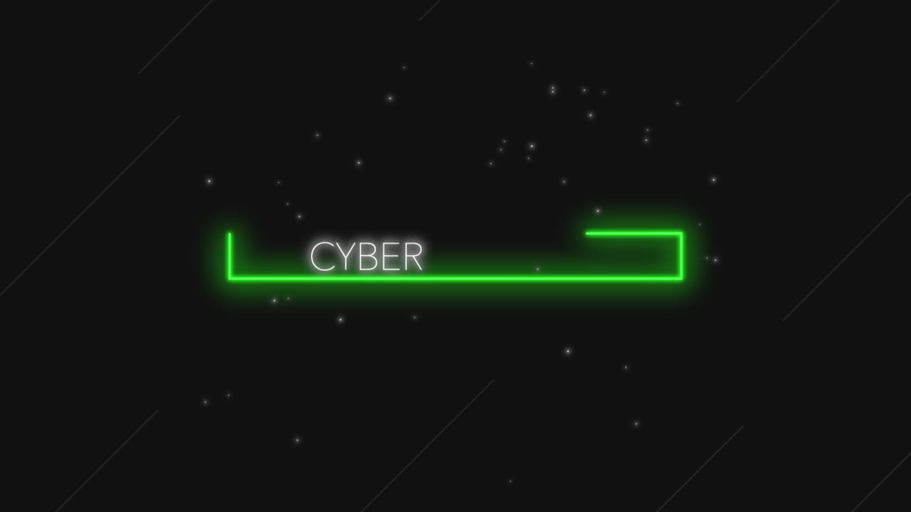 Monday with neon green lines on black gradient