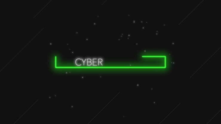 Monday with neon green lines on black gradient