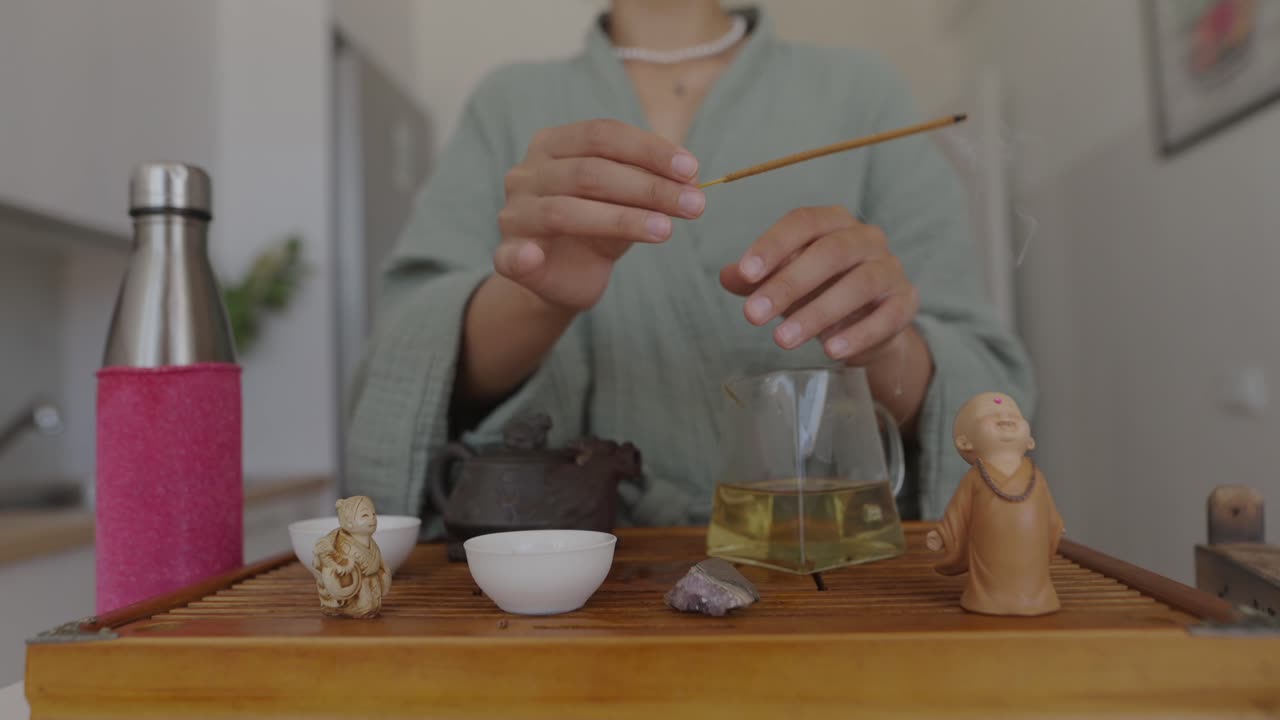 Tea Ceremony with Incense
