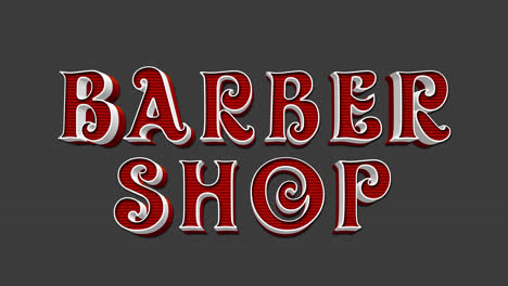 barber shop vintage sign text